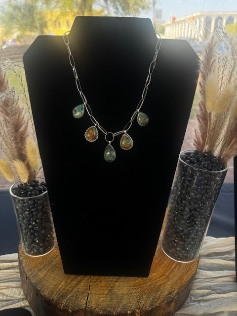 Royston Turquoise Charm Necklace